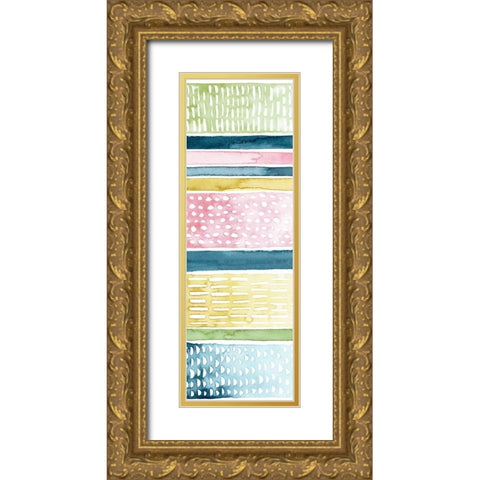 Pastel Strata II Gold Ornate Wood Framed Art Print with Double Matting by Popp, Grace