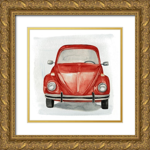 Classic Autos I Gold Ornate Wood Framed Art Print with Double Matting by Parker, Jennifer Paxton