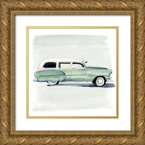 Classic Autos III Gold Ornate Wood Framed Art Print with Double Matting by Parker, Jennifer Paxton