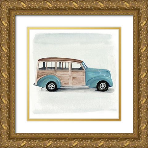 Classic Autos IV Gold Ornate Wood Framed Art Print with Double Matting by Parker, Jennifer Paxton