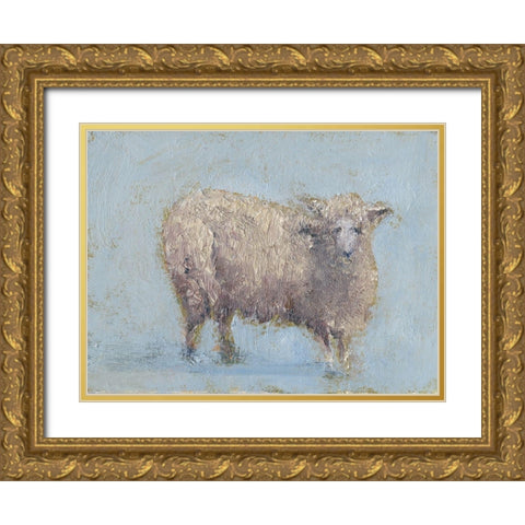 Sheep Strut I Gold Ornate Wood Framed Art Print with Double Matting by Wendling, Marilyn