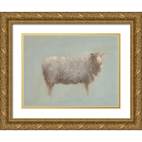 Sheep Strut III Gold Ornate Wood Framed Art Print with Double Matting by Wendling, Marilyn