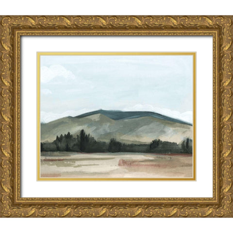 Farmhouse View II Gold Ornate Wood Framed Art Print with Double Matting by Scarvey, Emma