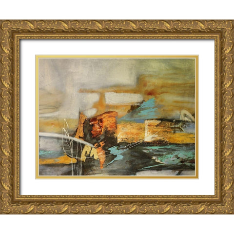 Composicion II Gold Ornate Wood Framed Art Print with Double Matting by Villarreal, Gabriela