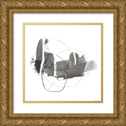 Gray Scale III Gold Ornate Wood Framed Art Print with Double Matting by Vess, June Erica