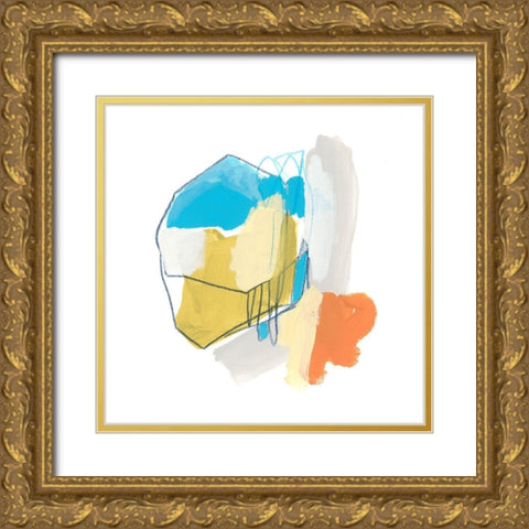 Allegro V Gold Ornate Wood Framed Art Print with Double Matting by Vess, June Erica