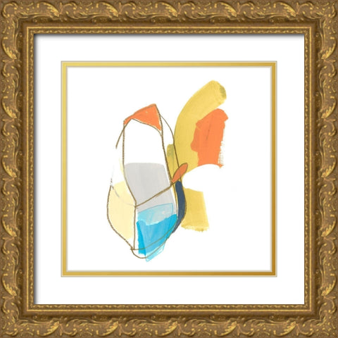 Allegro VII Gold Ornate Wood Framed Art Print with Double Matting by Vess, June Erica