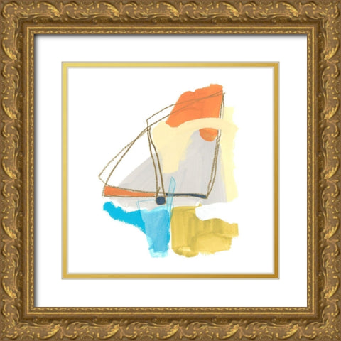 Allegro IX Gold Ornate Wood Framed Art Print with Double Matting by Vess, June Erica