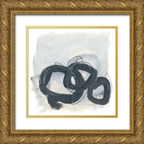 Tablature I Gold Ornate Wood Framed Art Print with Double Matting by Vess, June Erica