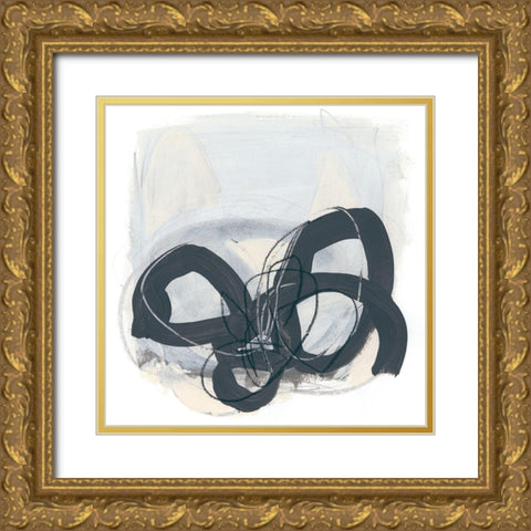 Tablature II Gold Ornate Wood Framed Art Print with Double Matting by Vess, June Erica
