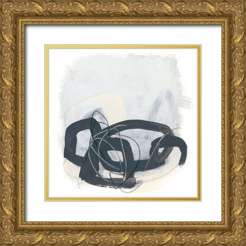Tablature III Gold Ornate Wood Framed Art Print with Double Matting by Vess, June Erica