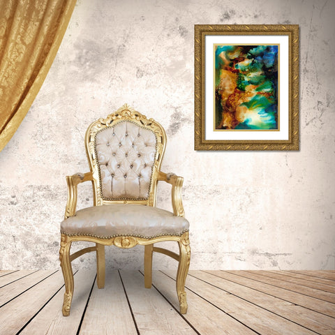 Chromatic Haze I Gold Ornate Wood Framed Art Print with Double Matting by Moore, Regina