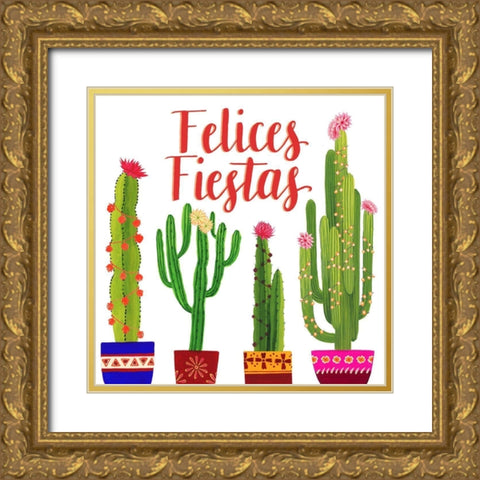 Navidad Tropical II Gold Ornate Wood Framed Art Print with Double Matting by Popp, Grace