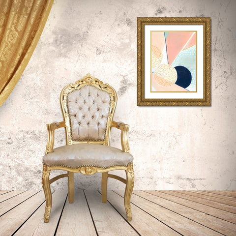 Peach Eclipse I Gold Ornate Wood Framed Art Print with Double Matting by Popp, Grace
