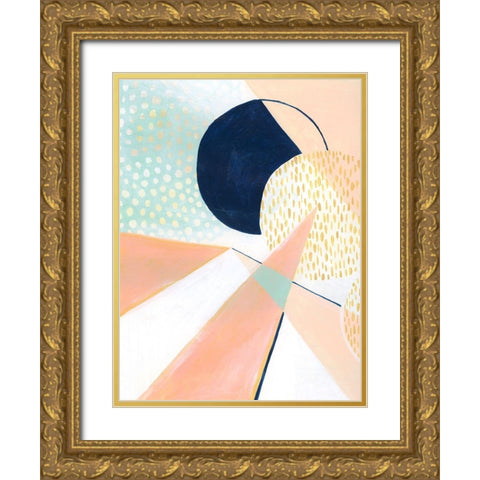 Peach Eclipse II Gold Ornate Wood Framed Art Print with Double Matting by Popp, Grace
