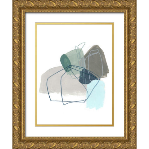 Coda III Gold Ornate Wood Framed Art Print with Double Matting by Vess, June Erica