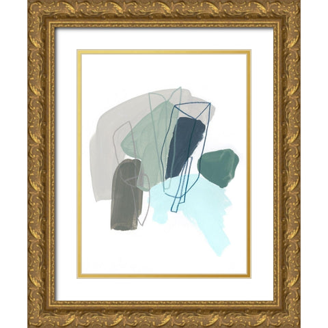 Coda VI Gold Ornate Wood Framed Art Print with Double Matting by Vess, June Erica