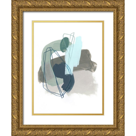 Coda IX Gold Ornate Wood Framed Art Print with Double Matting by Vess, June Erica