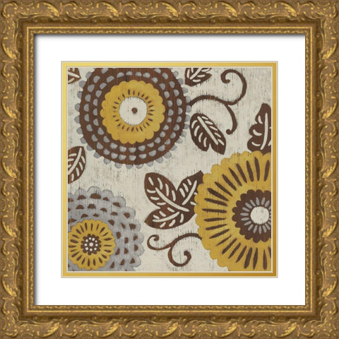 Golden Array II Gold Ornate Wood Framed Art Print with Double Matting by Zarris, Chariklia