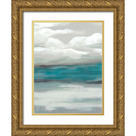 Storm Front III Gold Ornate Wood Framed Art Print with Double Matting by Vess, June Erica