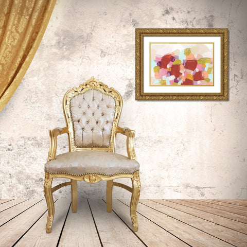 Color Cartography I Gold Ornate Wood Framed Art Print with Double Matting by Vess, June Erica