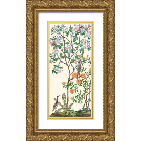 Traditional Chinoiserie I Gold Ornate Wood Framed Art Print with Double Matting by Wang, Melissa
