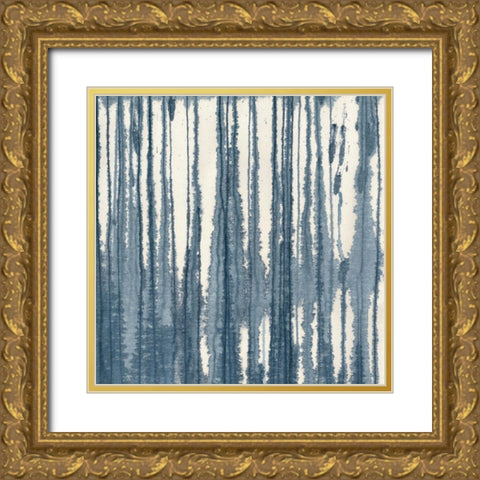 Indigo Muse II Gold Ornate Wood Framed Art Print with Double Matting by Stramel, Renee W.