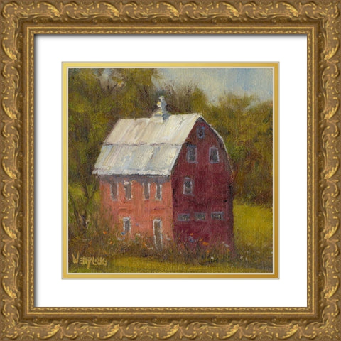 Country Road I Gold Ornate Wood Framed Art Print with Double Matting by Wendling, Marilyn