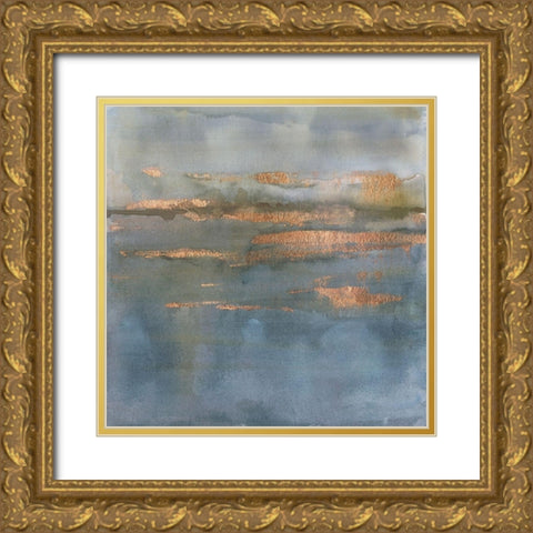 Copper Emulsion II Gold Ornate Wood Framed Art Print with Double Matting by Borges, Victoria