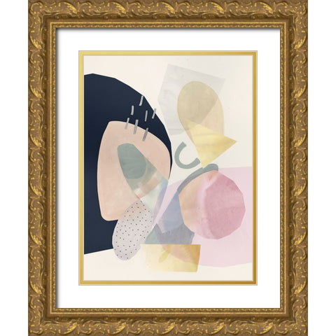 Sorbet I Gold Ornate Wood Framed Art Print with Double Matting by Borges, Victoria