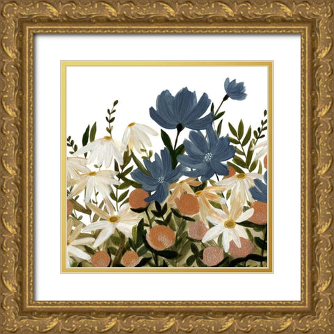 Wildflower Garden I Gold Ornate Wood Framed Art Print with Double Matting by Scarvey, Emma