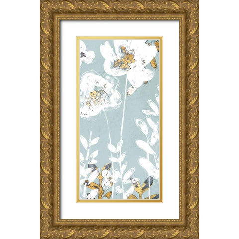 Blossom Patina IV Gold Ornate Wood Framed Art Print with Double Matting by Vess, June Erica