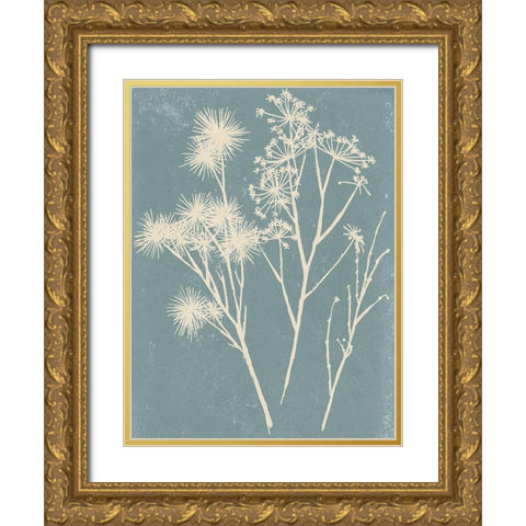 Small Spray I Gold Ornate Wood Framed Art Print with Double Matting by Wang, Melissa