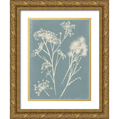 Small Spray II Gold Ornate Wood Framed Art Print with Double Matting by Wang, Melissa