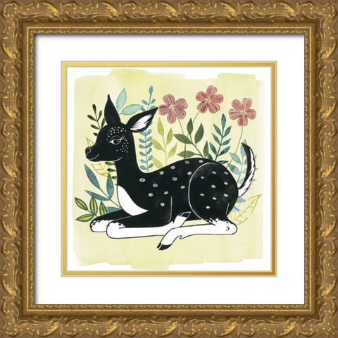 Floral Forester II Gold Ornate Wood Framed Art Print with Double Matting by Popp, Grace