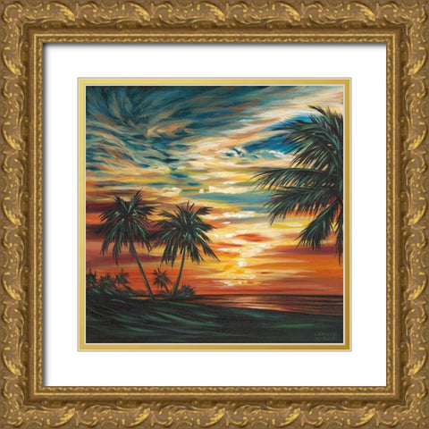 Stunning Tropical Sunset I Gold Ornate Wood Framed Art Print with Double Matting by Vitaletti, Carolee
