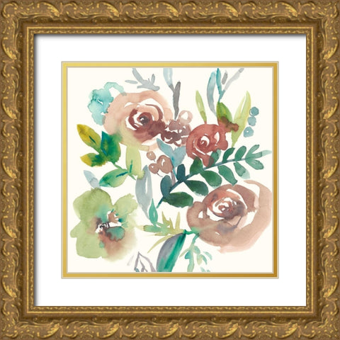 Rosealeah I Gold Ornate Wood Framed Art Print with Double Matting by Zarris, Chariklia