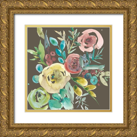 Rosealeah IV Gold Ornate Wood Framed Art Print with Double Matting by Zarris, Chariklia