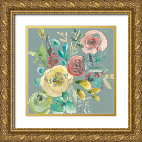 Rosealeah VI Gold Ornate Wood Framed Art Print with Double Matting by Zarris, Chariklia