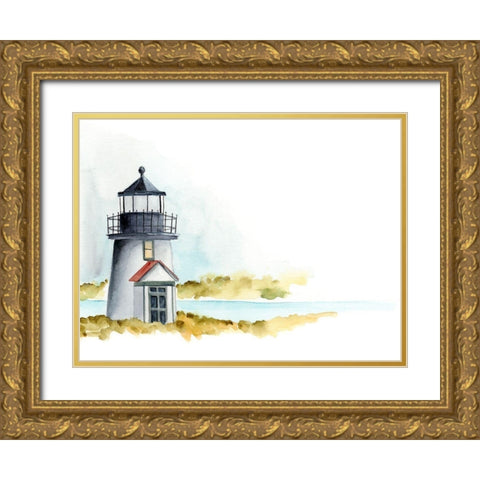 Ocean Beacon I Gold Ornate Wood Framed Art Print with Double Matting by Moore, Regina