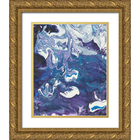 Meandering Mulberry I Gold Ornate Wood Framed Art Print with Double Matting by Moore, Regina