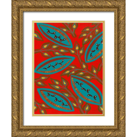 Stylized Motif III Gold Ornate Wood Framed Art Print with Double Matting by Moore, Regina