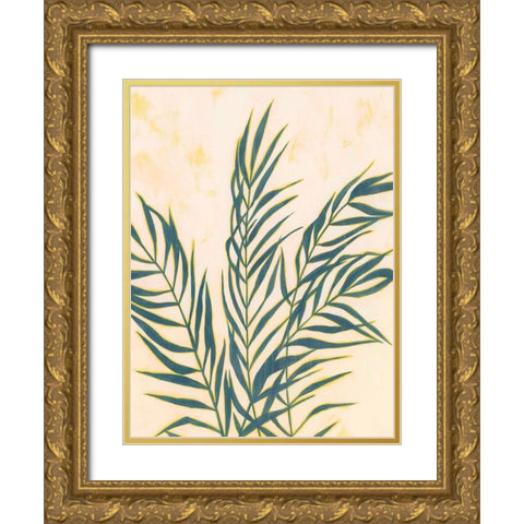 Sunset Fronds I Gold Ornate Wood Framed Art Print with Double Matting by Popp, Grace
