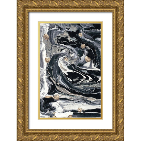 Ebony and Ivory I Gold Ornate Wood Framed Art Print with Double Matting by Ludwig, Alicia