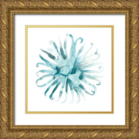 Ocean Cameo II Gold Ornate Wood Framed Art Print with Double Matting by Vess, June Erica