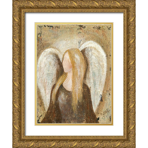 Angel Gold Ornate Wood Framed Art Print with Double Matting by Reynolds, Jade