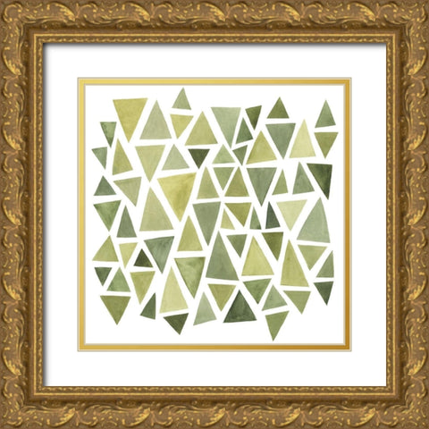 Celadon Geometry II Gold Ornate Wood Framed Art Print with Double Matting by Scarvey, Emma