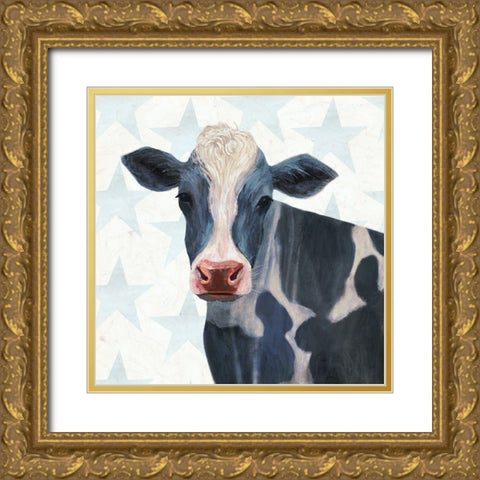 Patriotic Farm I Gold Ornate Wood Framed Art Print with Double Matting by Borges, Victoria