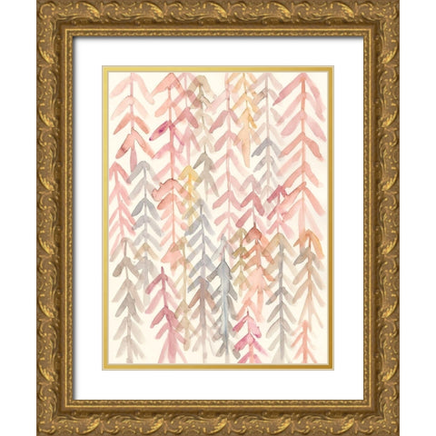 Barberry II Gold Ornate Wood Framed Art Print with Double Matting by Zarris, Chariklia