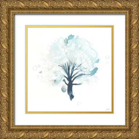 Liquid Arbor I Gold Ornate Wood Framed Art Print with Double Matting by Vess, June Erica